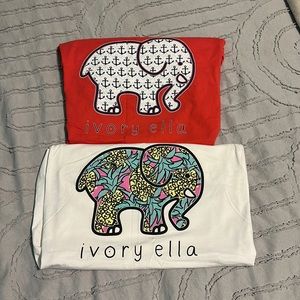 EUC Size medium Ivory Ella tee bundle